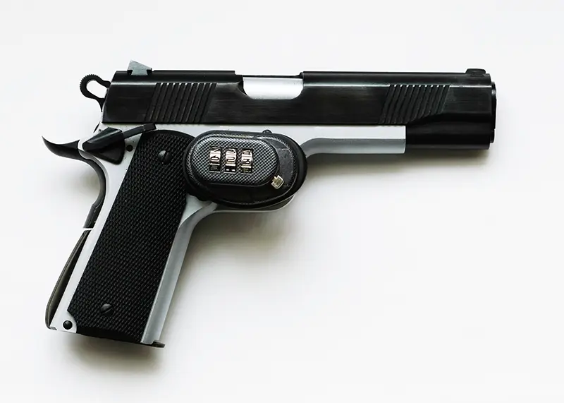 Gun with trigger lock