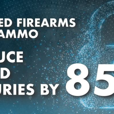 Text graphic: Locked firearms and ammo reduce child injuries by 85%. Includes the Lets Talk Guns Colorado logo.
